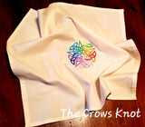 Rainbow Interwoven Pentacle Altar Cloth.