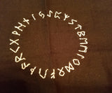 Rune Circle/Triple Horn Small Altar Cloth.