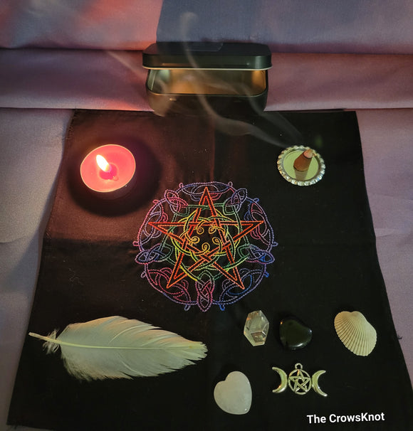4 Elements * Pagan Altar Tin - The Crows Knot
