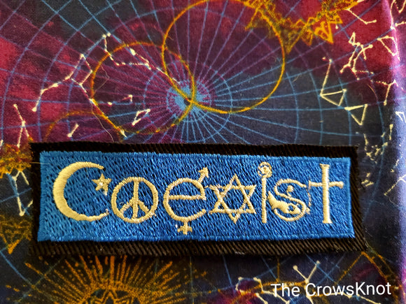 COEXIST Embroidered Iron-On Patch * Interfaith * Original 7 Symbols! - The Crows Knot