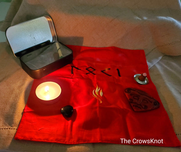 Loki Travel Altar * Altoid Pocket Altar * Portable Altar Tin - The Crows Knot
