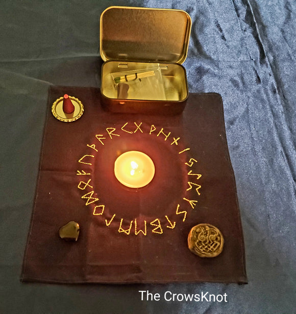 Odin Travel Altar * Altoid Pocket Altar * Portable Altar Tin - The Crows Knot