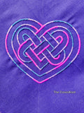 Celtic Heart Knot Altar Cloth * Valentines Special* Purple - The Crows Knot