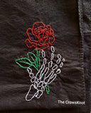 Skull and Roses * Hand-Embroidered* Altar Cloth * Wrap.