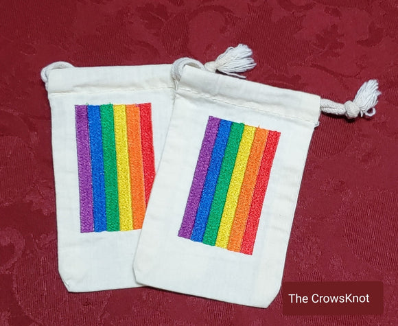 Small Pride Rainbow Rune/Mini Tarot Bags.