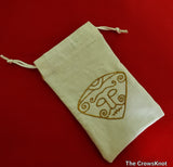 Embroidered Snaptun Loki * Mistletoe Tarot/Rune Bag - The Crows Knot