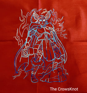 Embroidered Altar Cloth * Thor * Heathen * Asatru * Pagan - The Crows Knot