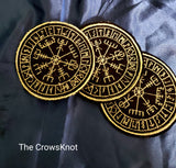 Iron-on Vegvisir Rune Circle Patch - The Crows Knot