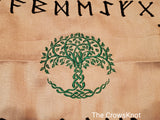 Embroidered Altar Cloth * World Tree* Yggdrasil* Runes* Heathen*Asatru*Pagan* Tree of Life - The Crows Knot
