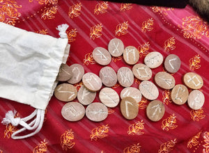 Hand-Carved Elder Futhark Runes.