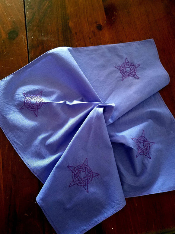 Purple/Blue Pentacle Altar Cloth.