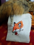 Fox Love Embroidered Tarot/Rune Bag.