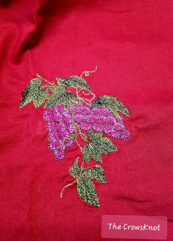 Embroidered Dionysus Wine Grapes Altar Cloth.