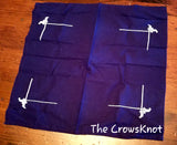 Two Celtic Ravens Altar Cloth - White/Dark Blue.